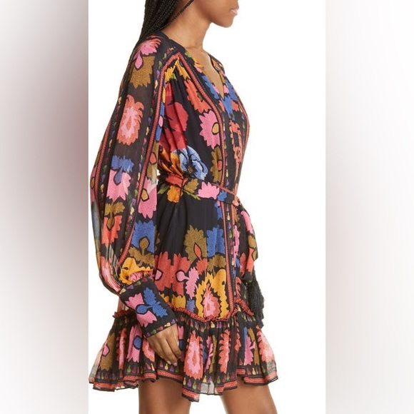 Farm Rio Flowers Tapestry Mini Dress Size XS - Picture 2 of 10